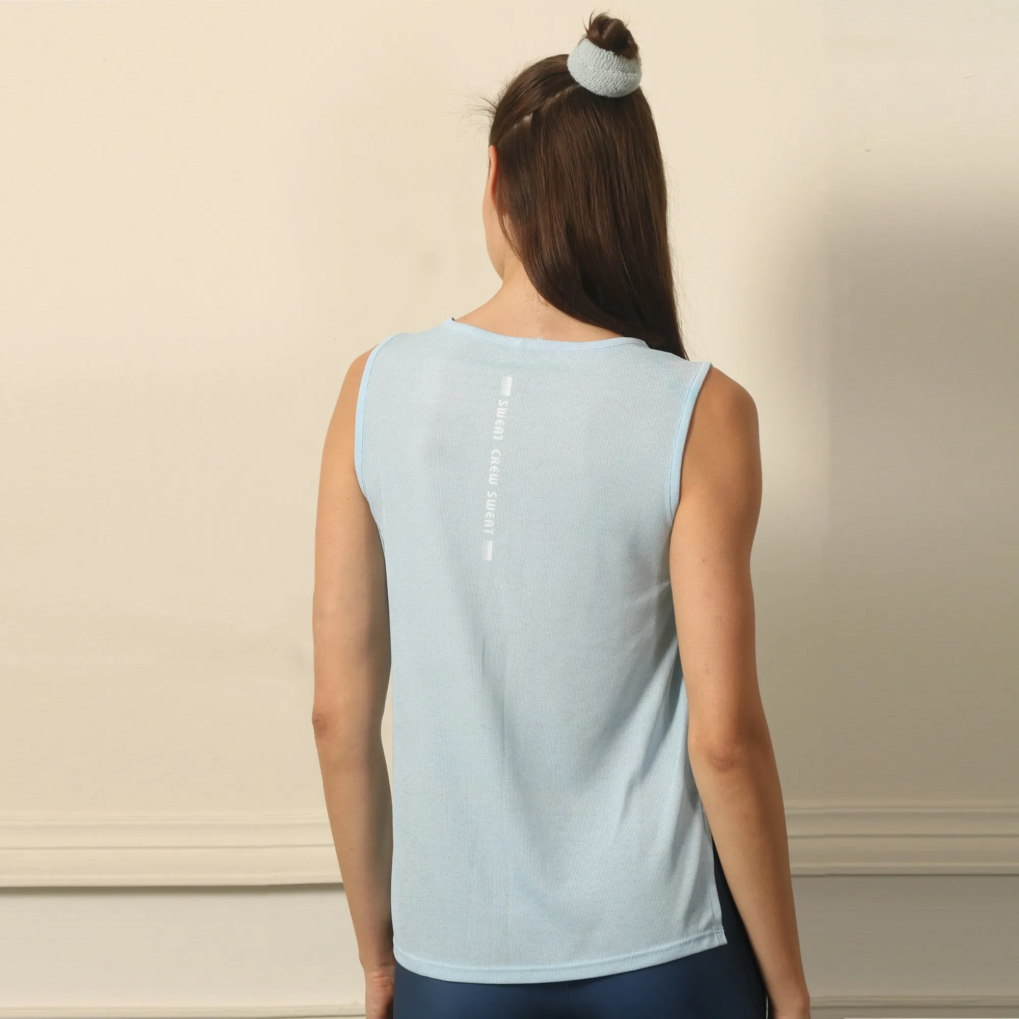 Boat Neck Coverup Tee with Side Slit