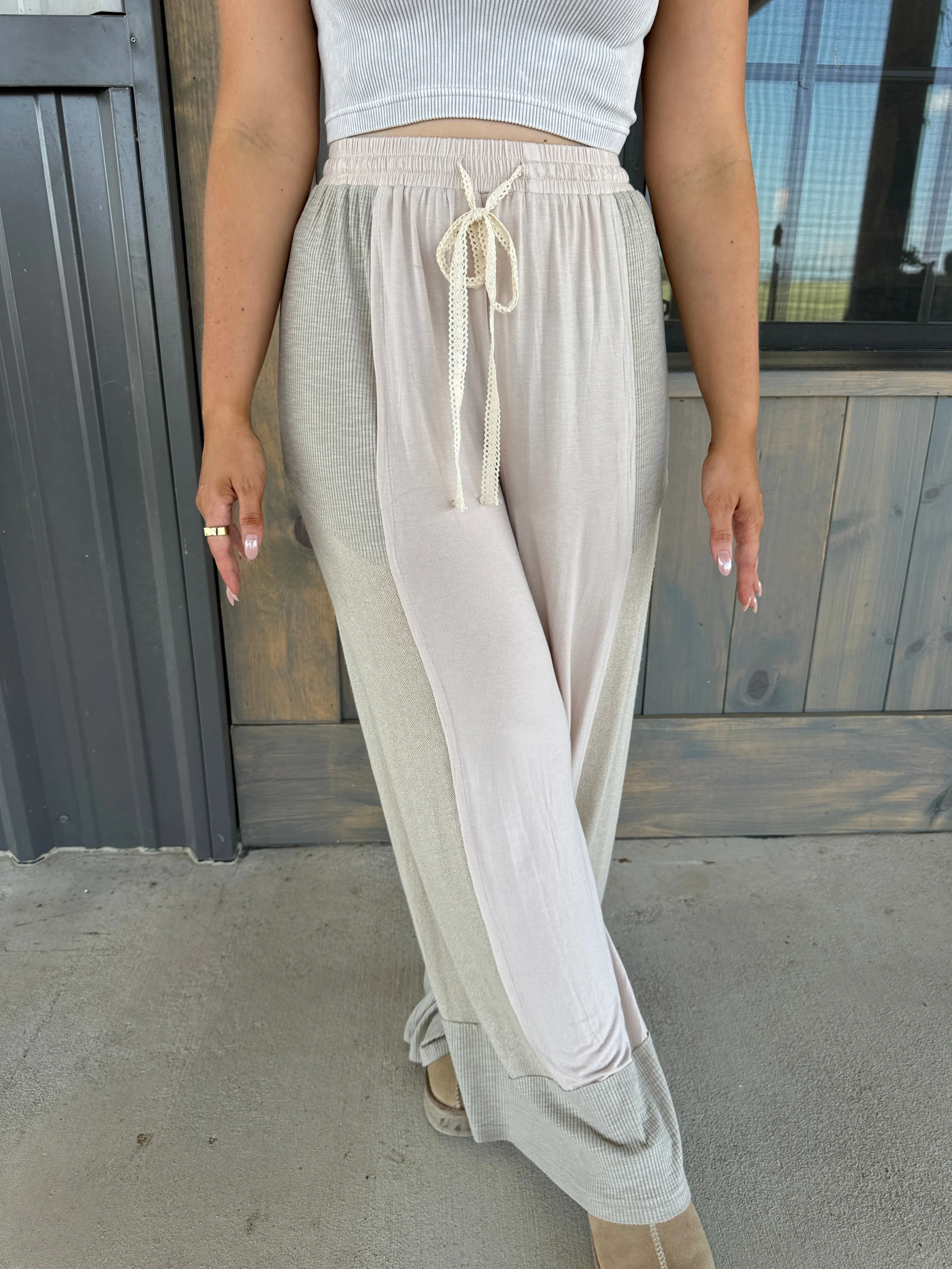 Boho Lounge Pants - Oatmeal