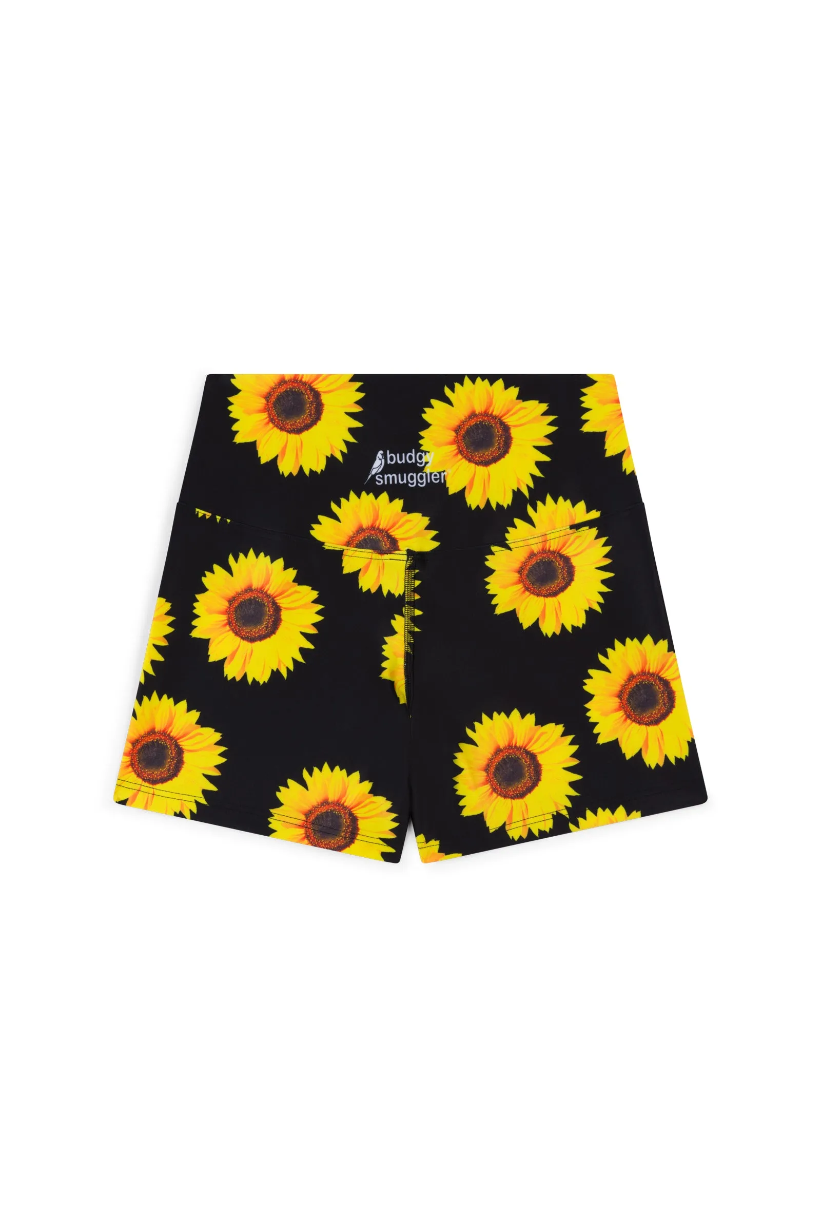 Booty Shorts in Black Sunflowers