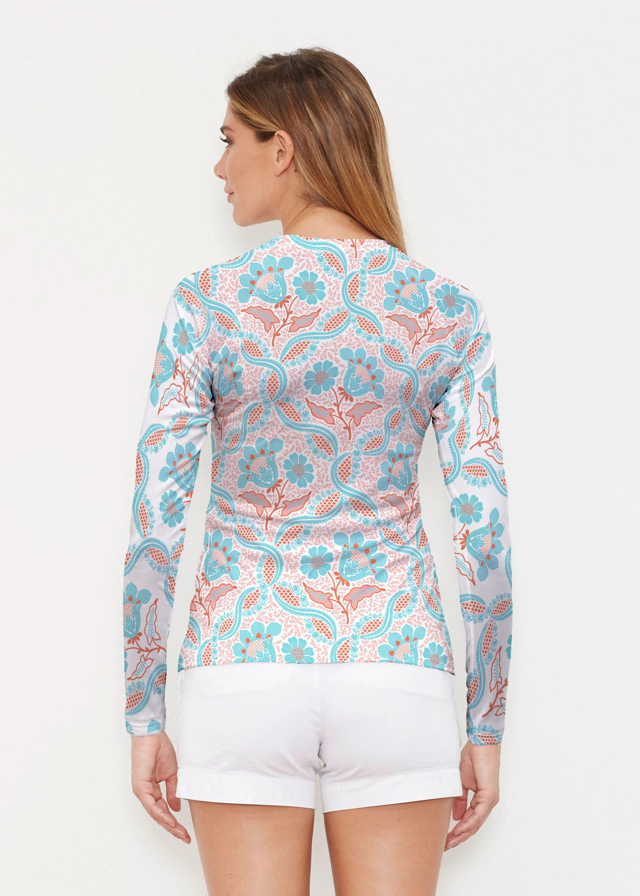 Braided Flower (7932) ~ Long Sleeve Rash Guard