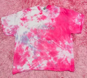 Bride Embellished Crystal Pink Tie Dye Tee