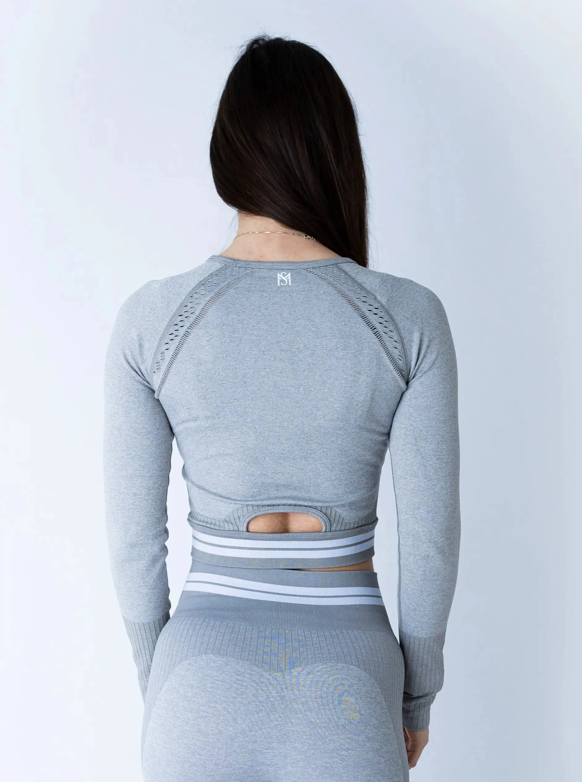 Bright Lines Long Sleeve Light Grey