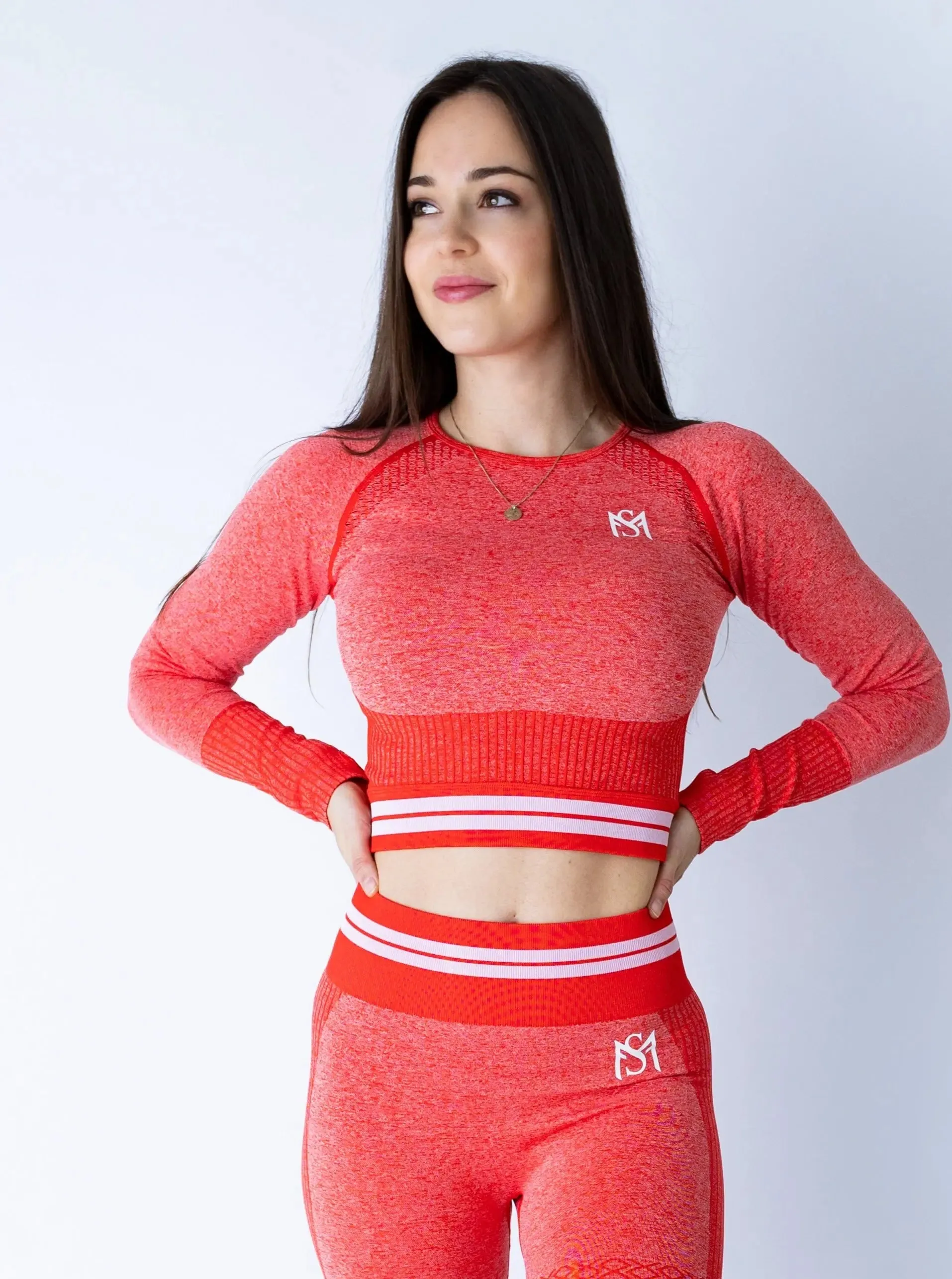 Bright Lines Long Sleeve Red