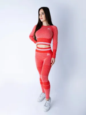 Bright Lines Red Set Long Sleeve