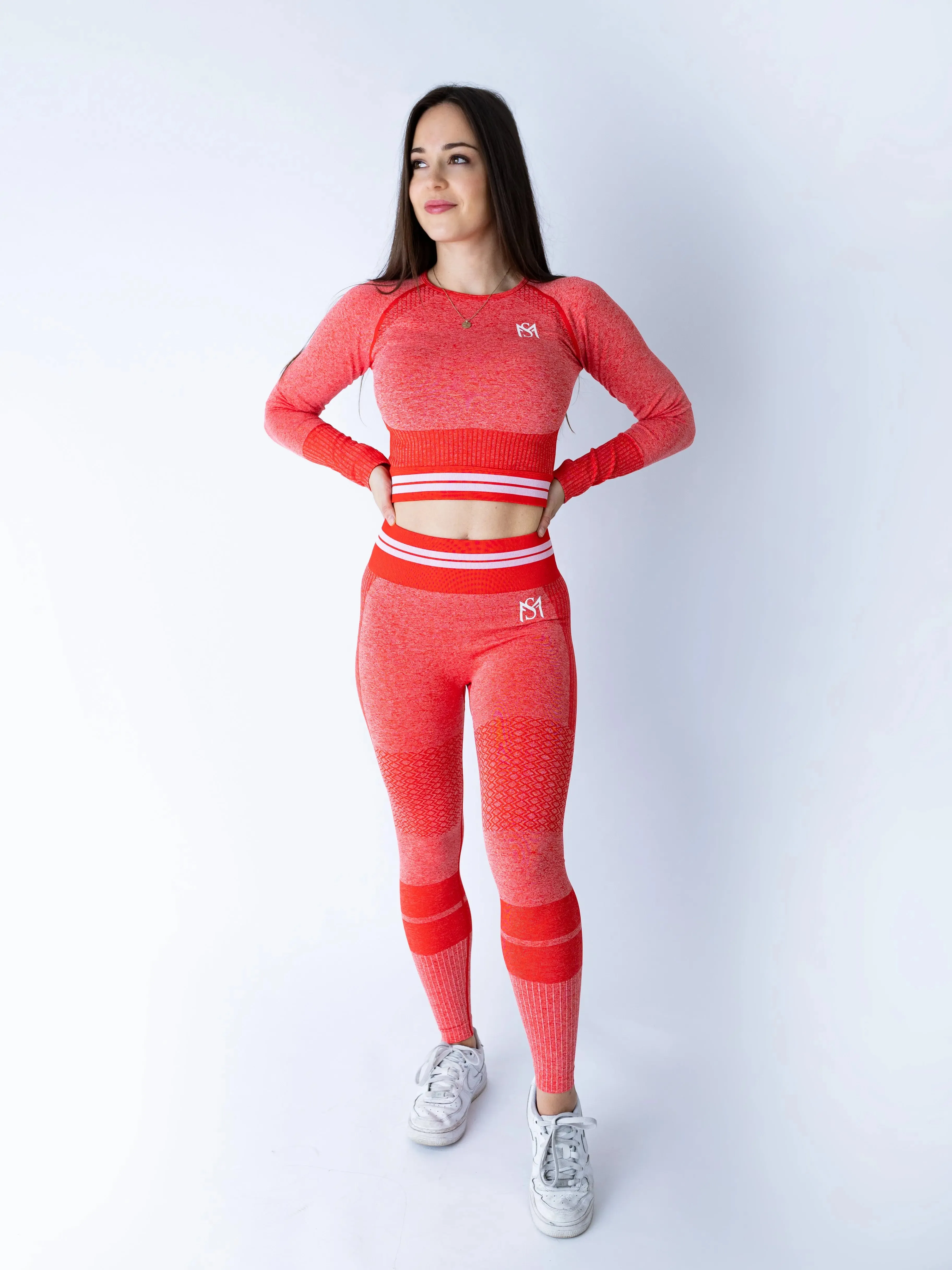 Bright Lines Red Set Long Sleeve