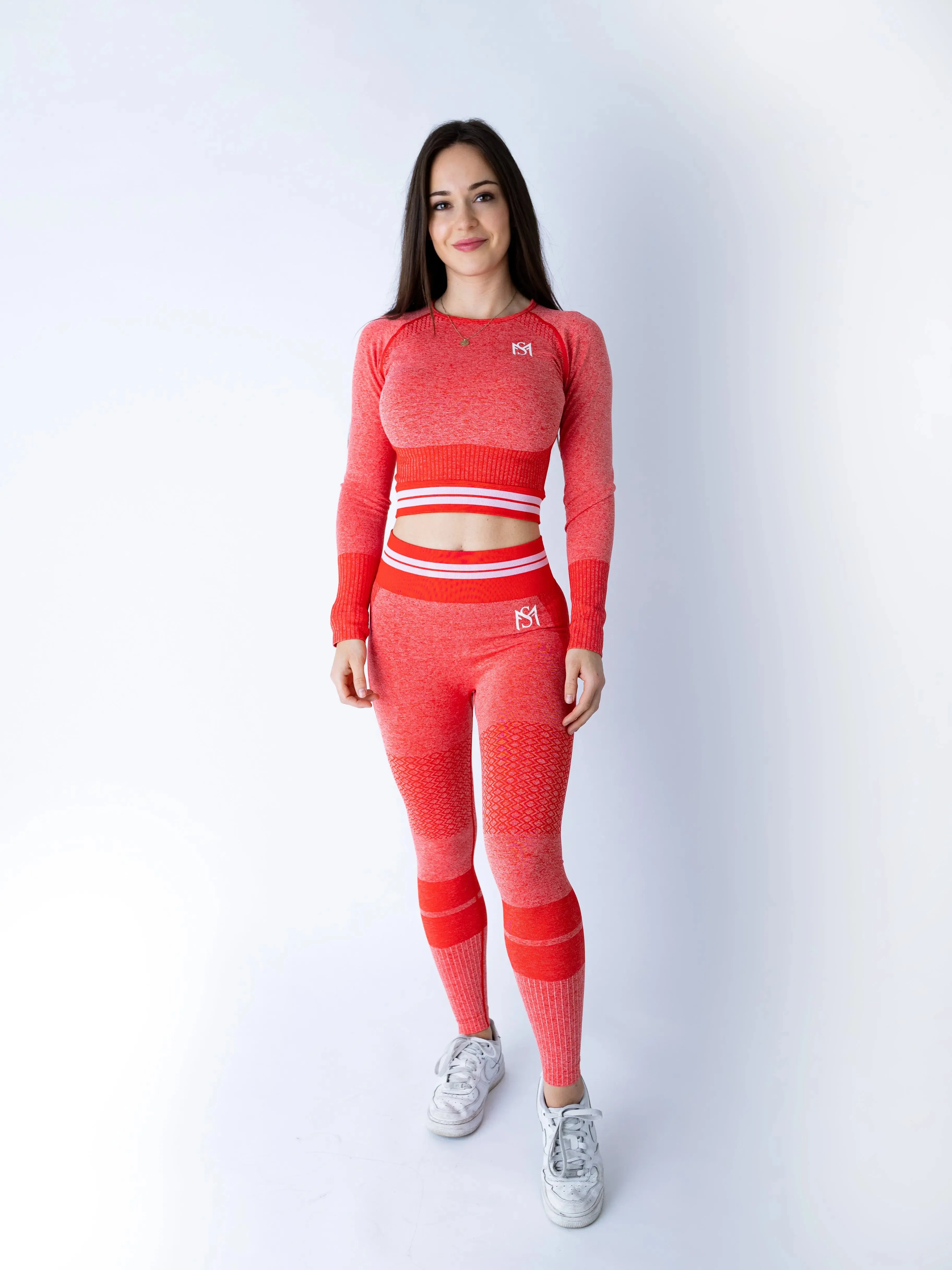 Bright Lines Red Set Long Sleeve