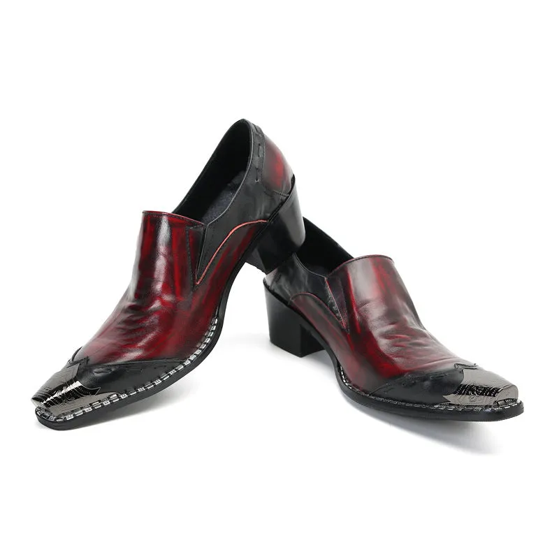 British men's shoes men's best man red groom business dress soft-soled suit summer casual leather shoes men's wedding shoes