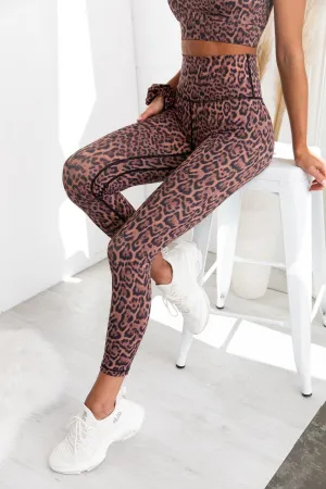Bronze Leopard High Rise Leggings