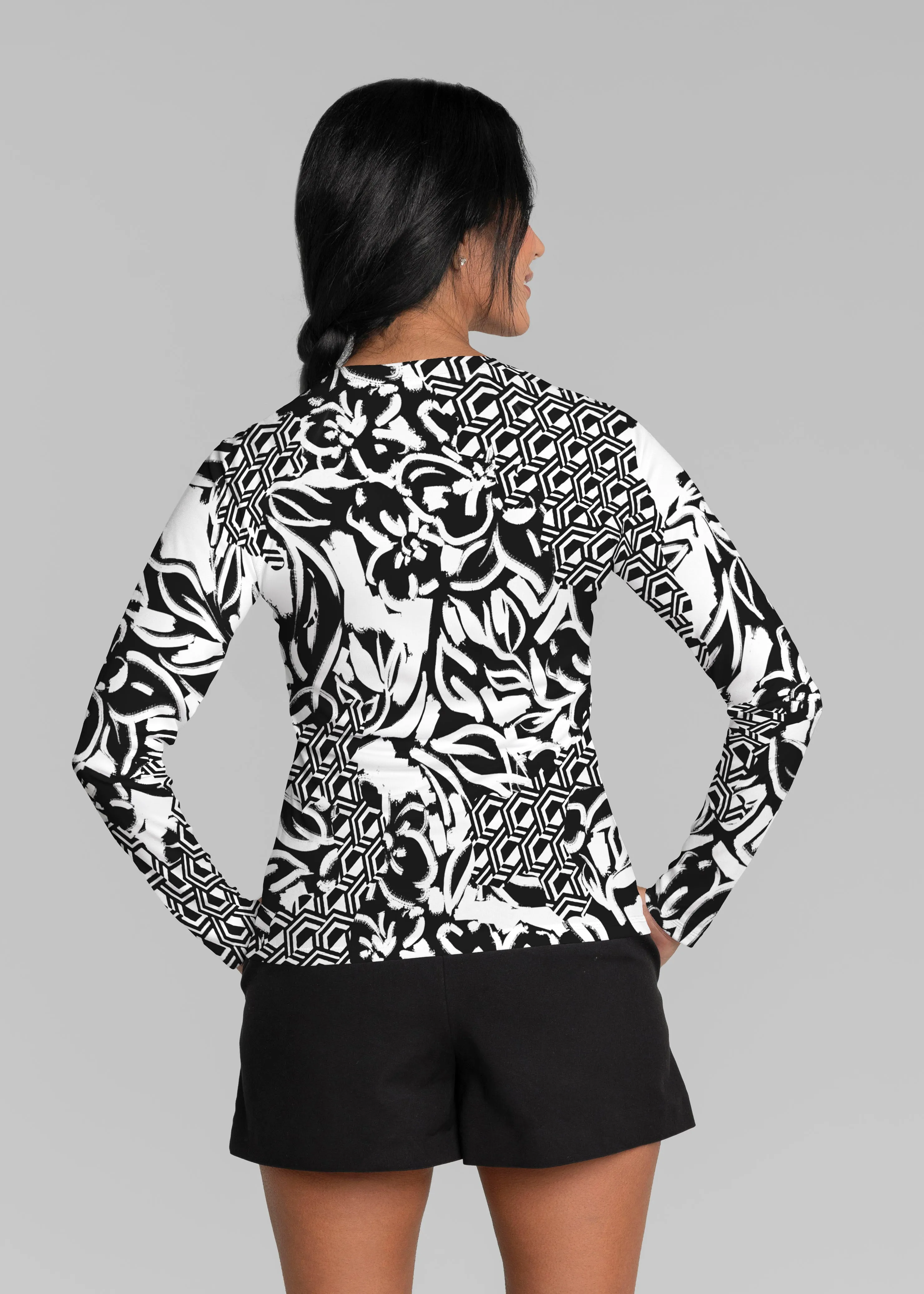 Brookie Black (8177) ~ Long Sleeve Rash Guard