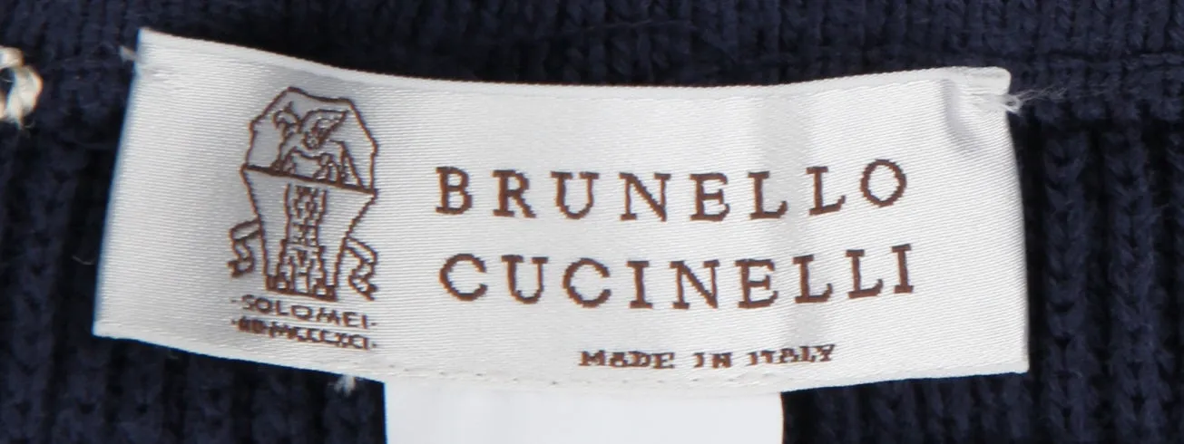 Brunello Cucinelli Navy Blue Sweatpants