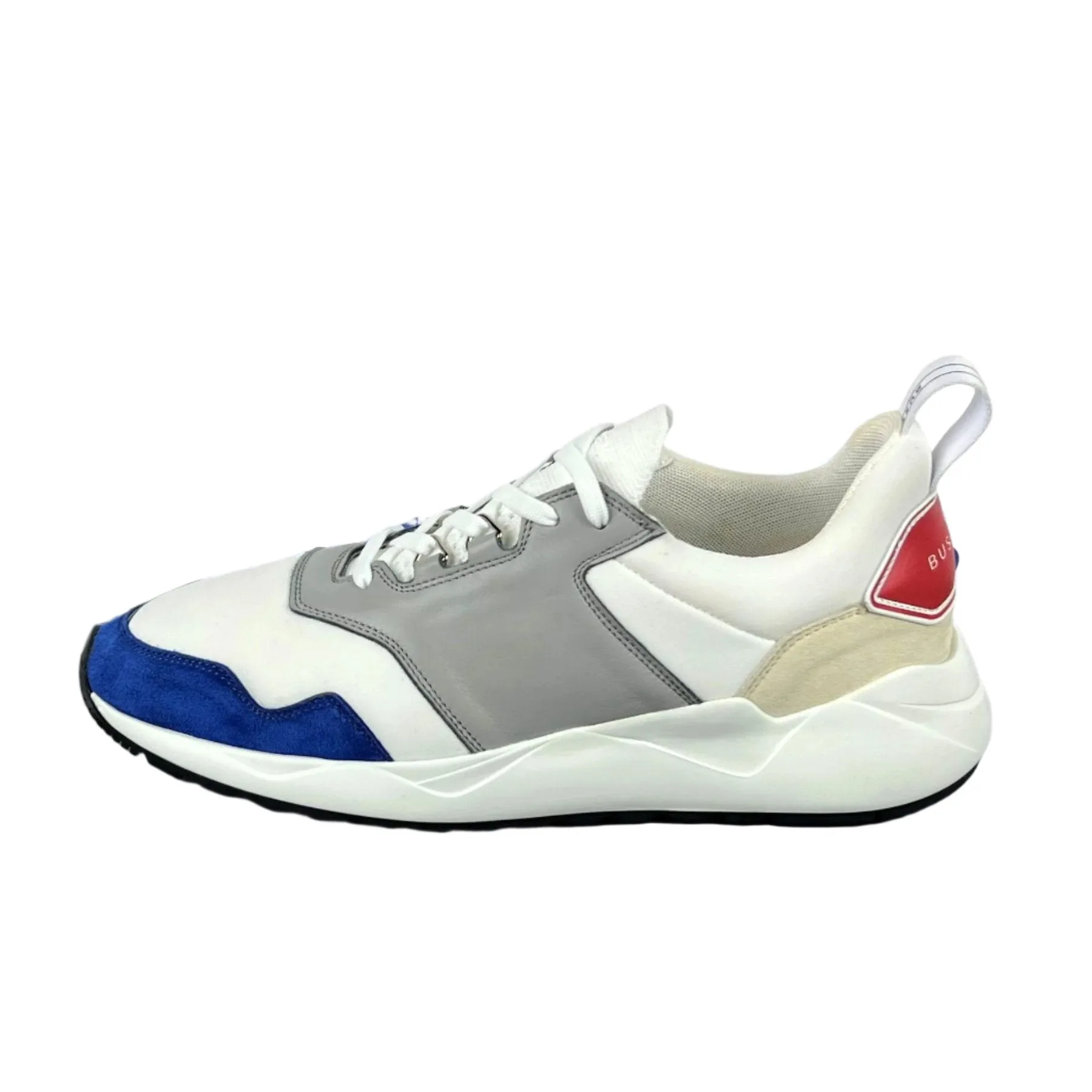 Buscemi Men's Ventura White Trio Leather Sneakers SAMPLE