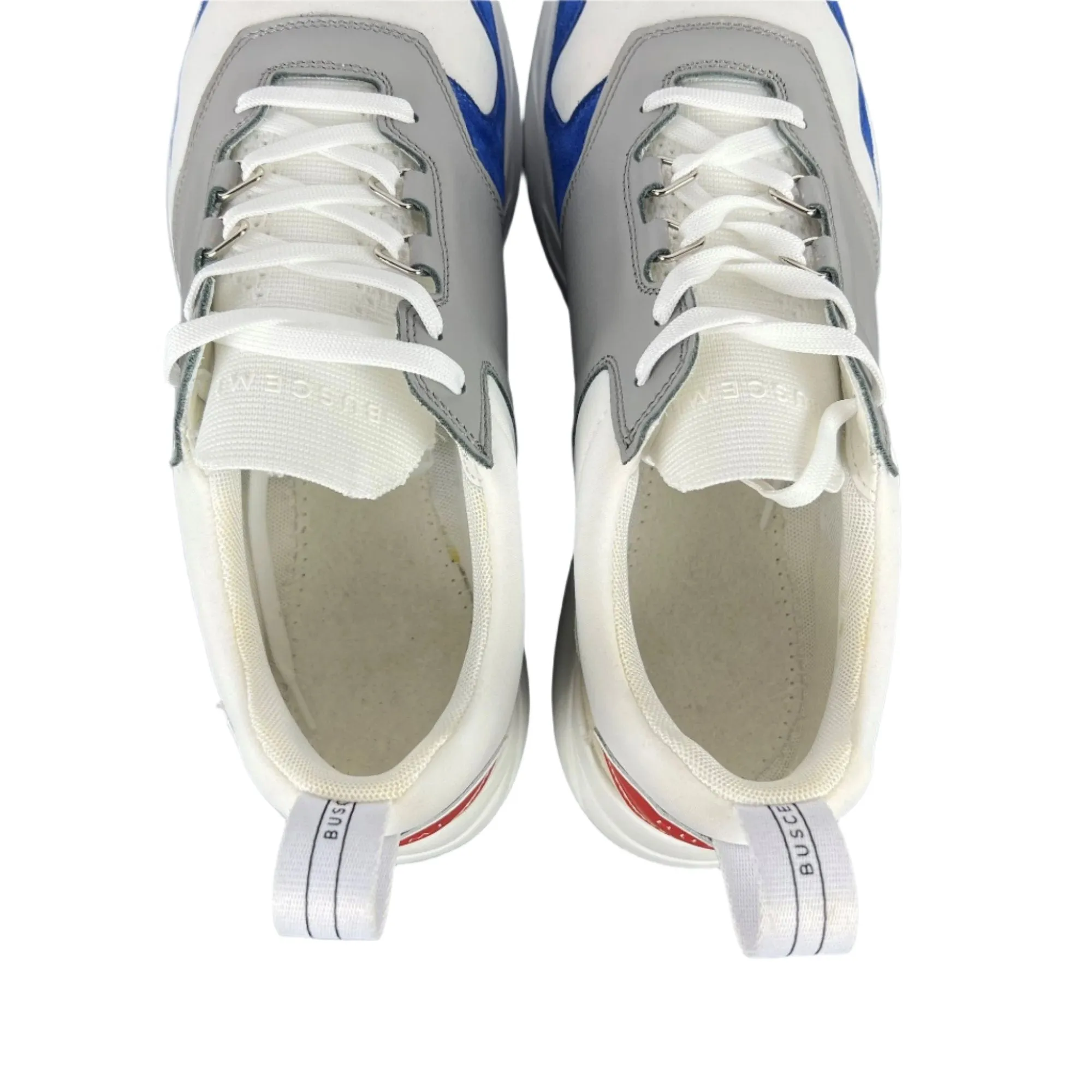 Buscemi Men's Ventura White Trio Leather Sneakers SAMPLE