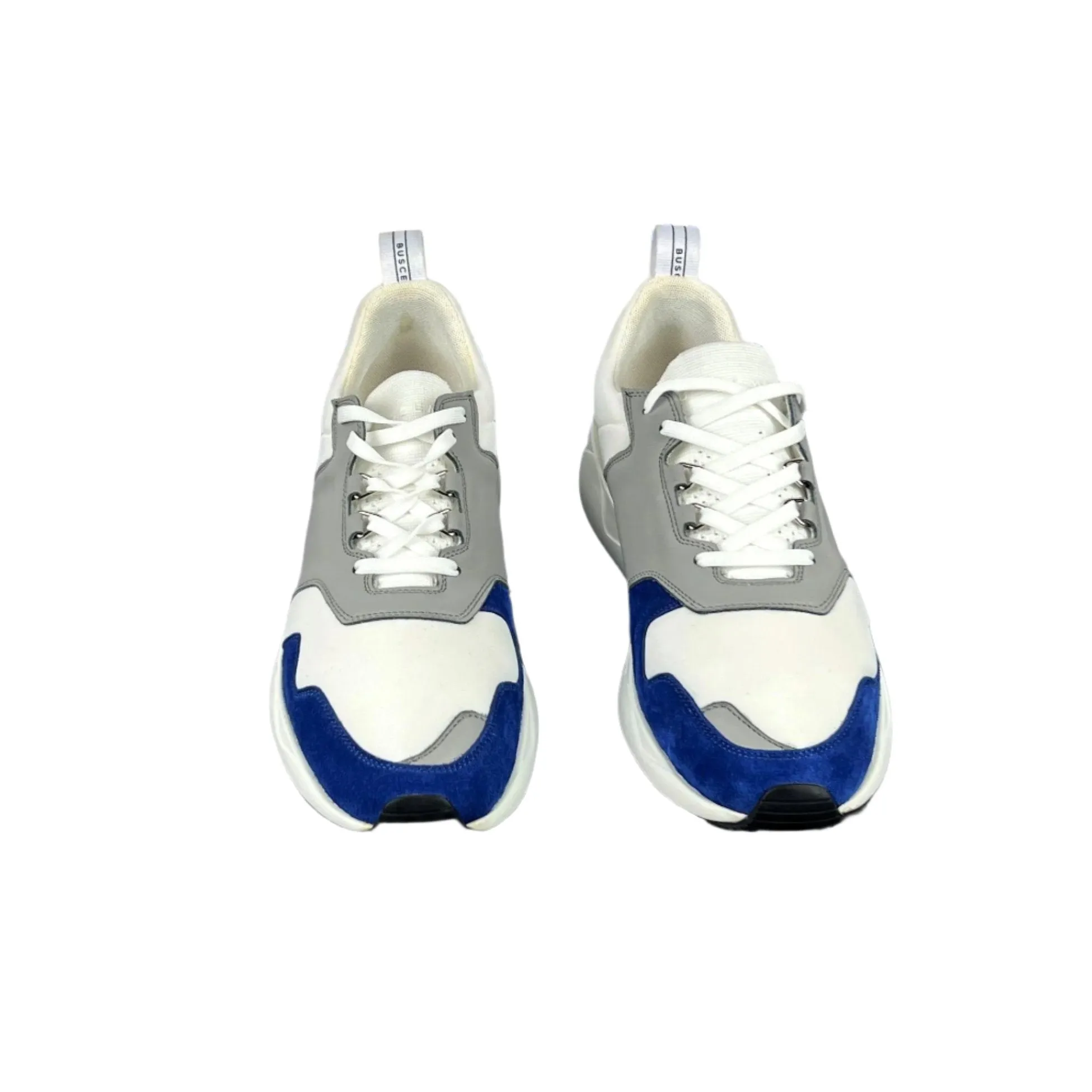 Buscemi Men's Ventura White Trio Leather Sneakers SAMPLE