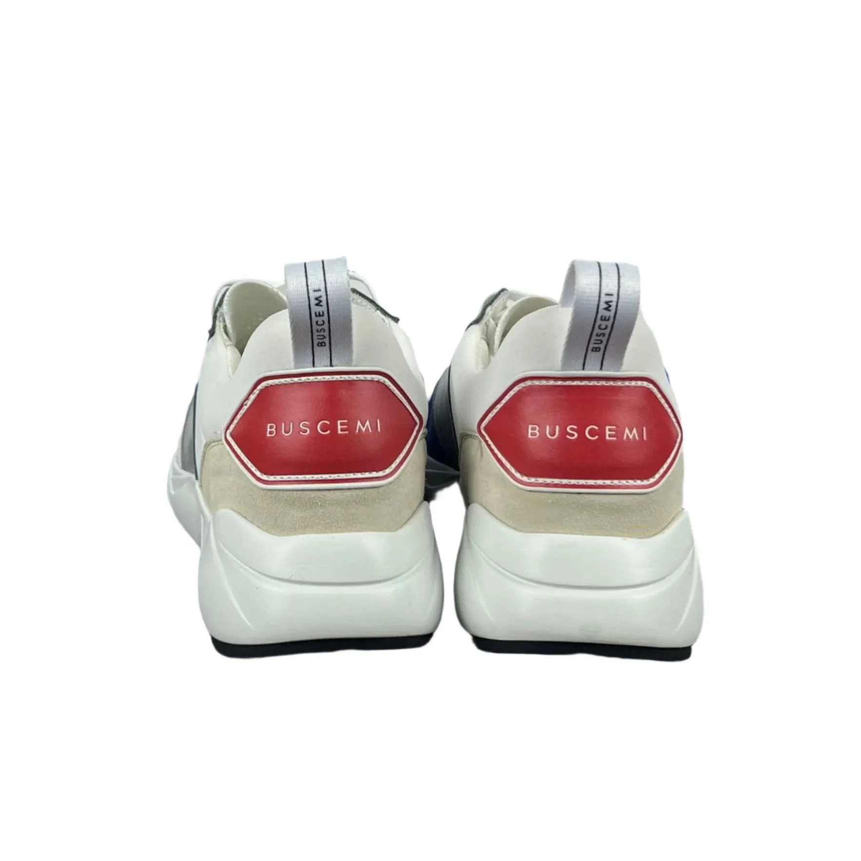 Buscemi Men's Ventura White Trio Leather Sneakers SAMPLE