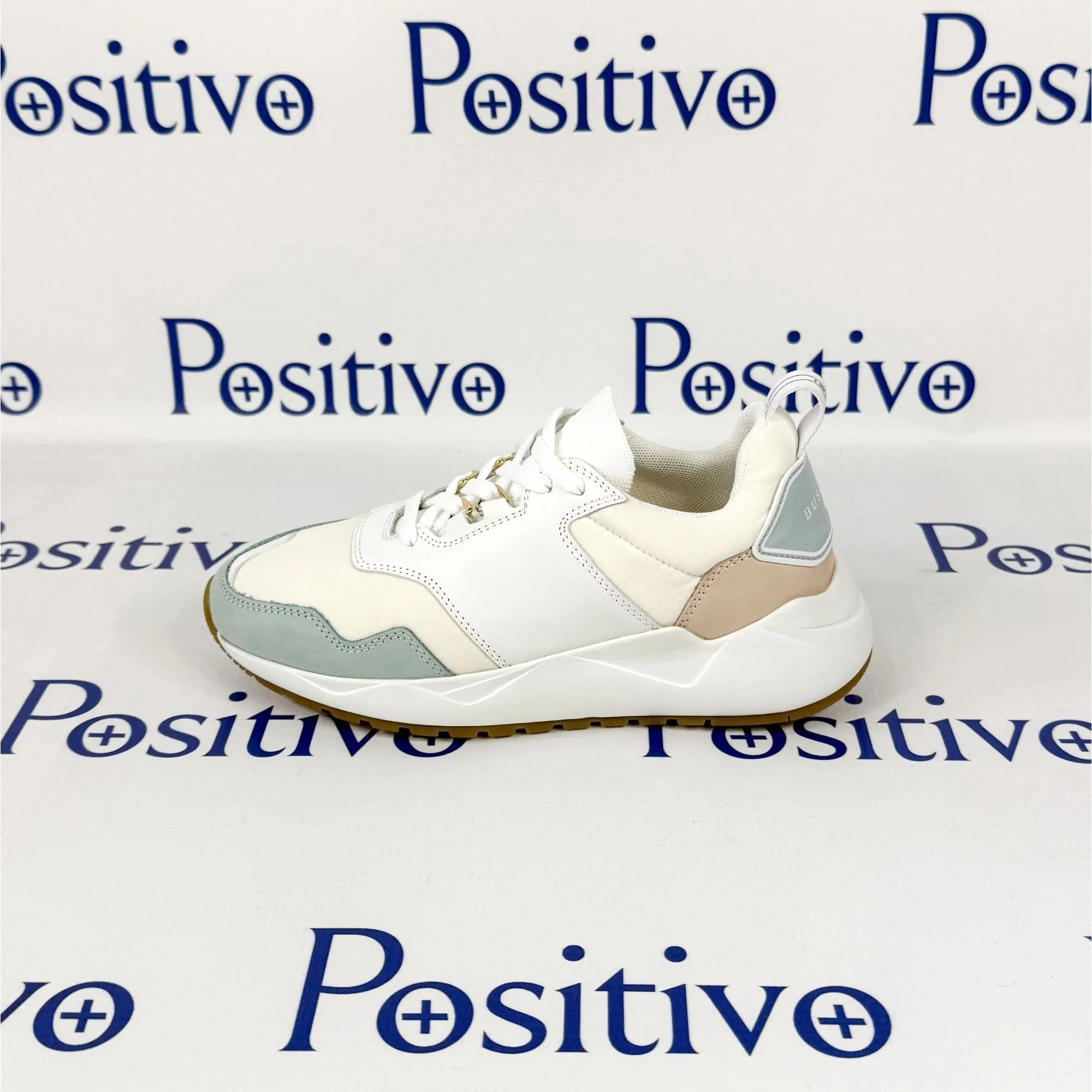 Buscemi Ventura Light Blue Trio Leather Sneakers SAMPLE