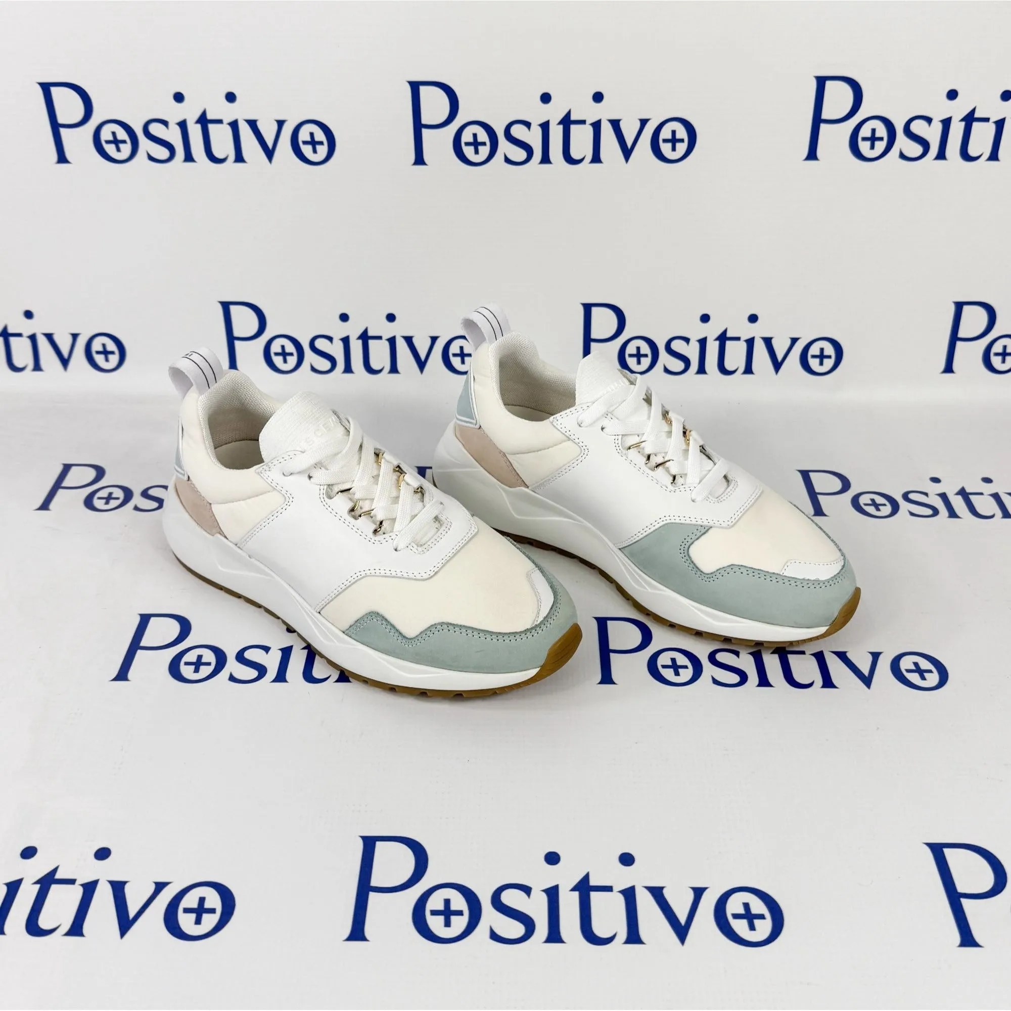 Buscemi Ventura Light Blue Trio Leather Sneakers SAMPLE