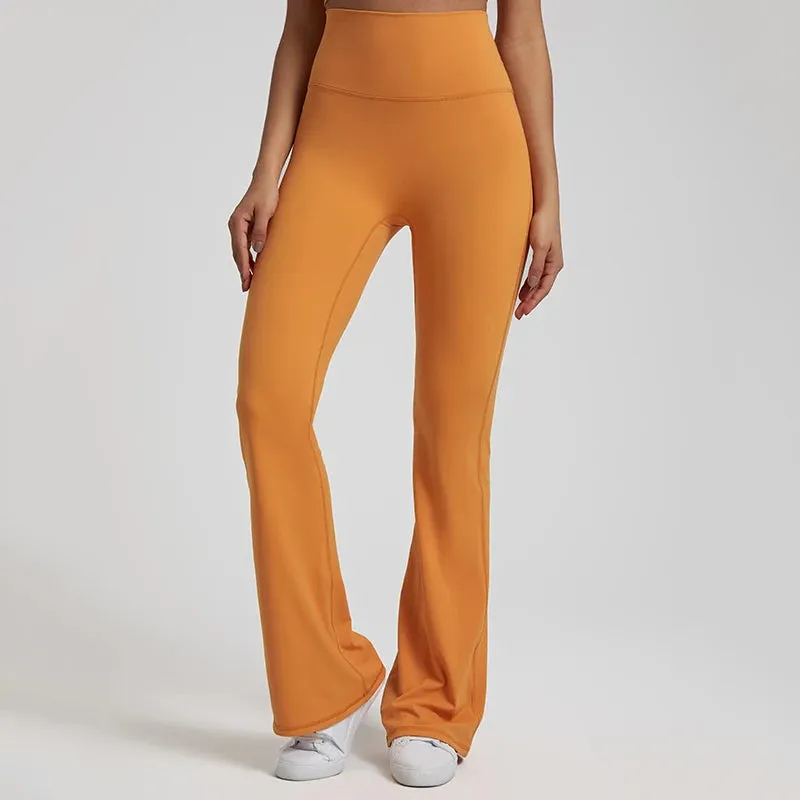 Buttery Soft High Waist Flare Leggings - Full Length Workout Yoga Pants