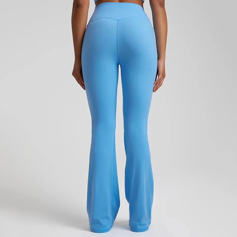 Buttery Soft High Waist Flare Leggings - Full Length Workout Yoga Pants