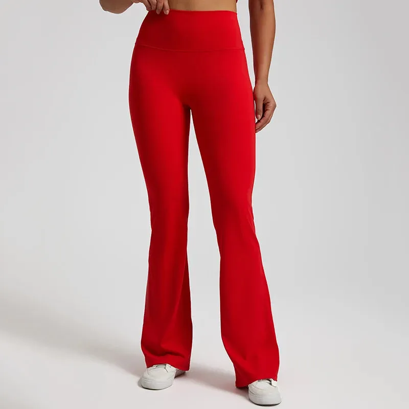 Buttery Soft High Waist Flare Leggings - Full Length Workout Yoga Pants