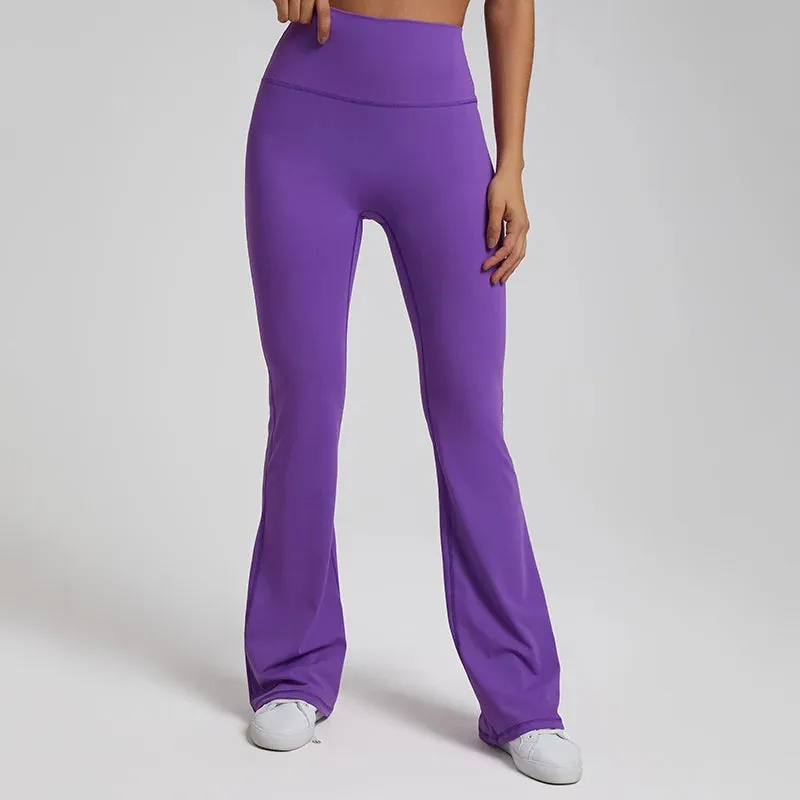 Buttery Soft High Waist Flare Leggings - Full Length Workout Yoga Pants