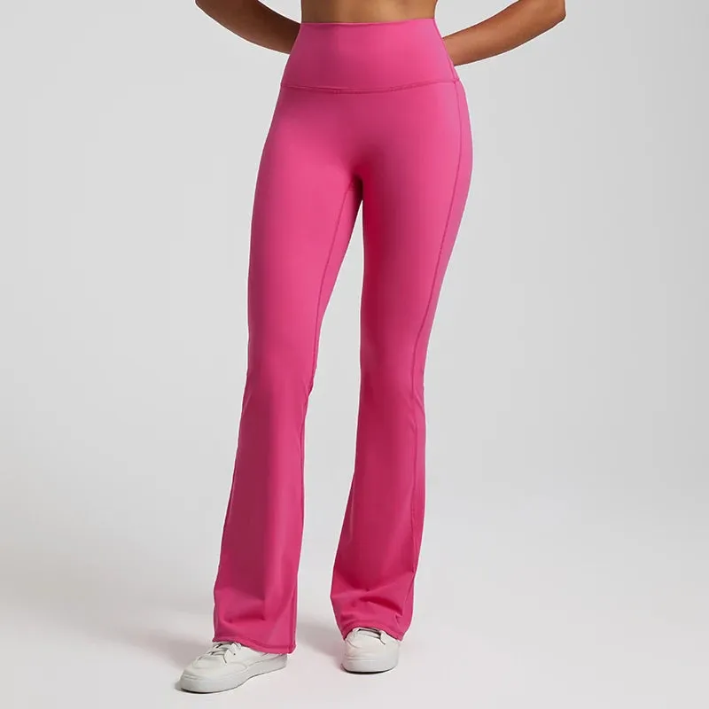 Buttery Soft High Waist Flare Leggings - Full Length Workout Yoga Pants