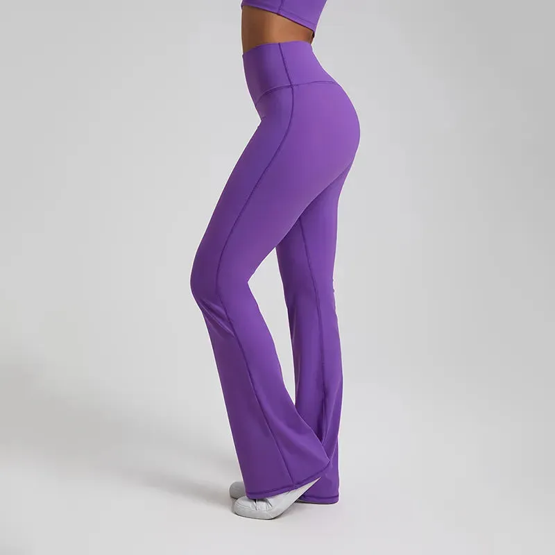 Buttery Soft High Waist Flare Leggings - Full Length Workout Yoga Pants