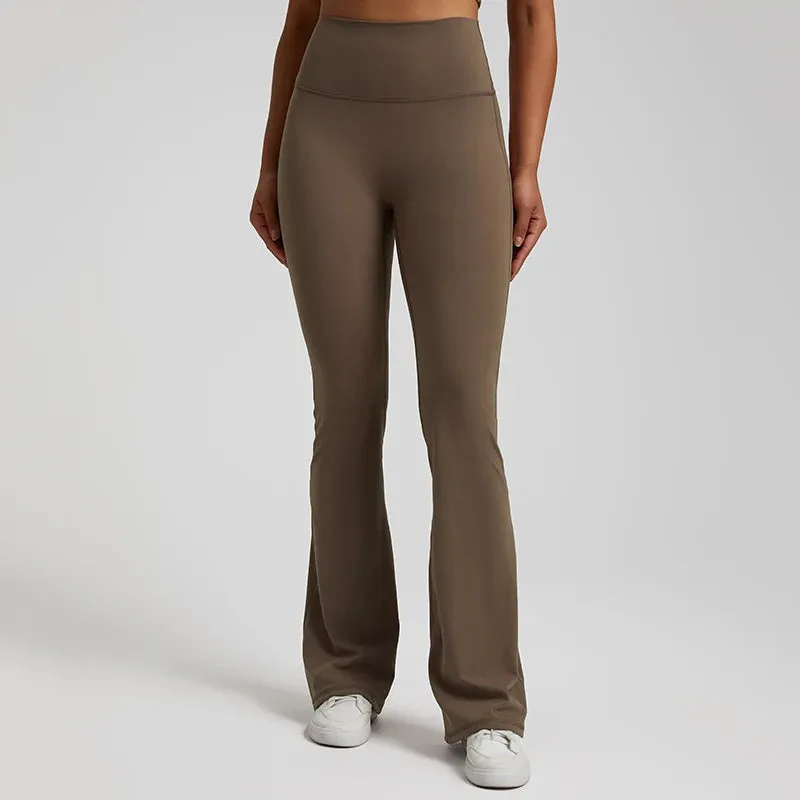 Buttery Soft High Waist Flare Leggings - Full Length Workout Yoga Pants