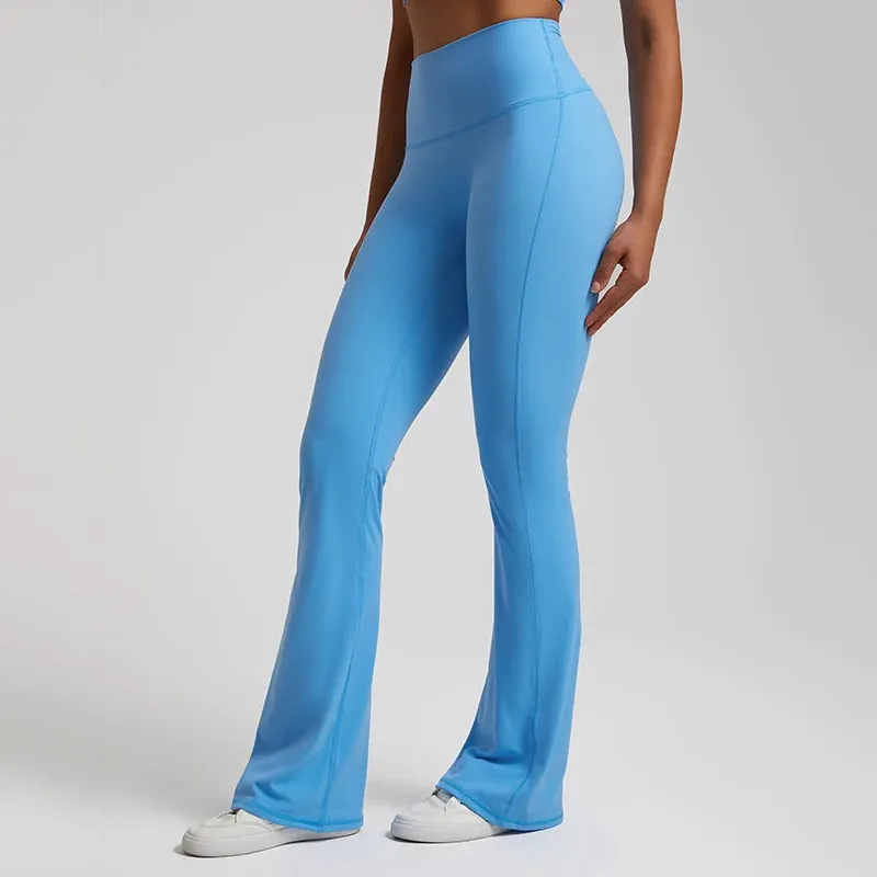 Buttery Soft High Waist Flare Leggings - Full Length Workout Yoga Pants