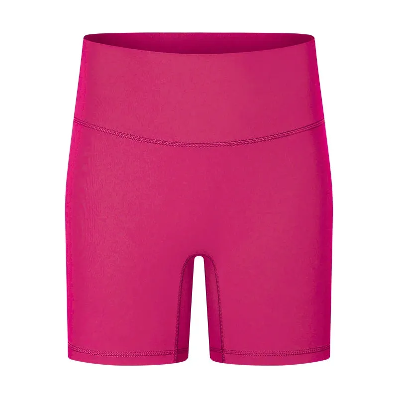 Buttery Soft High Waist Yoga Shorts for Women - Tummy Control Fitness Athletic Workout Running Shorts with Inner Pocket