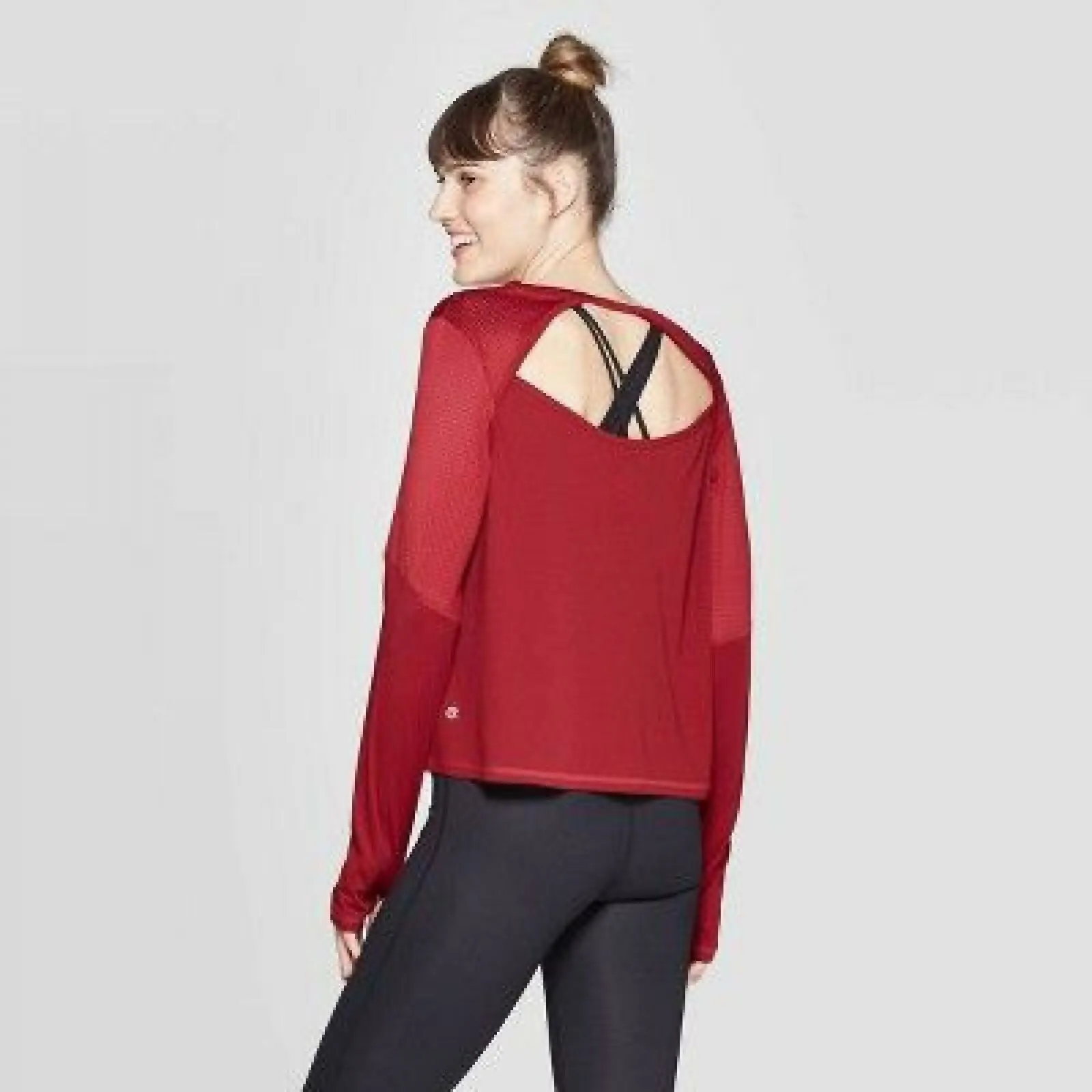 C9 Champion Women's Training Long Sleeve Mesh Open Back Shirt