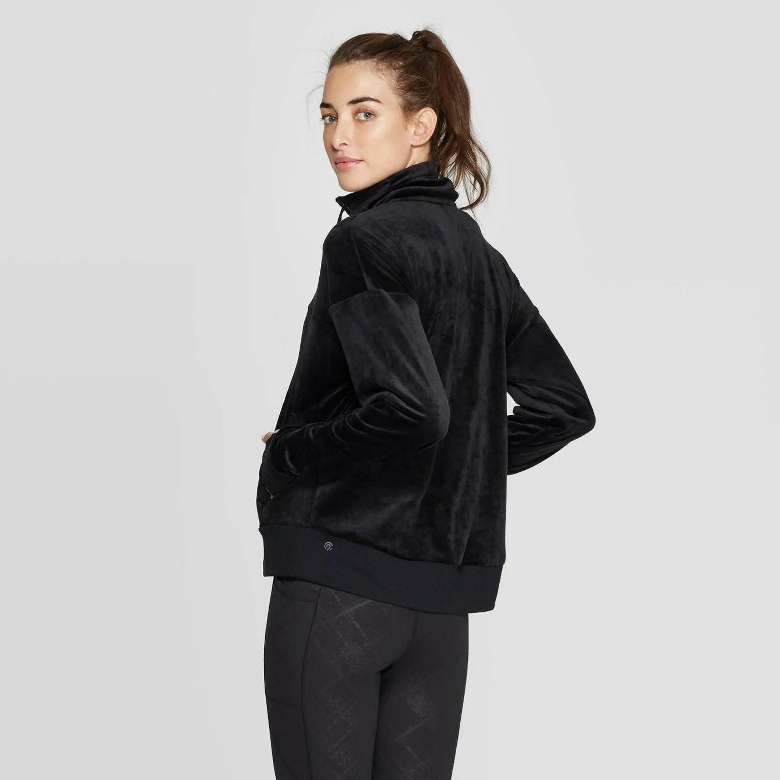 C9 Champion Women's Velour Training Cozy Quarter Zip Pullover