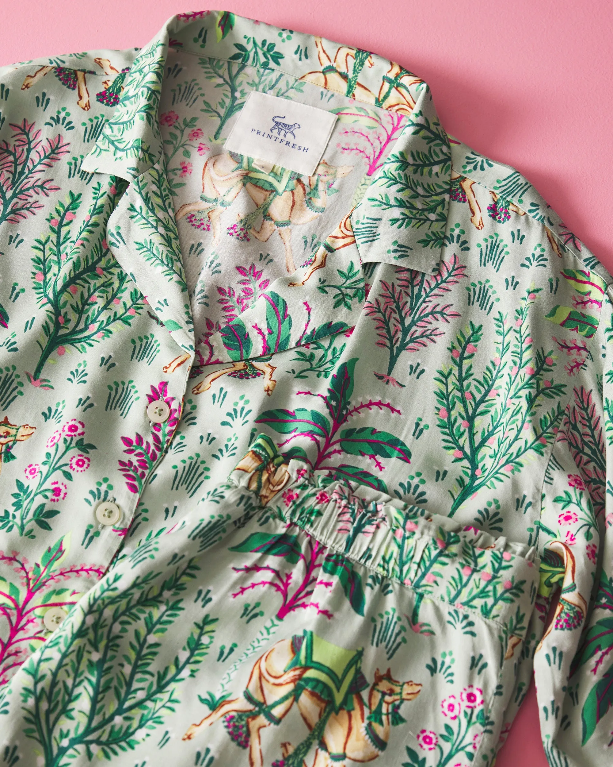 Camel's Courtyard - Tall Satin Wildest Dreams Set - Avocado