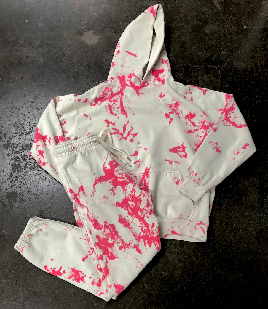 Cherry Pistachio Tie Dye Loungewear Set