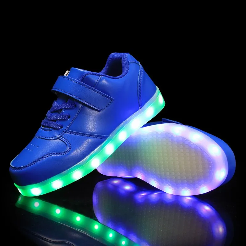 Children Led Shoes Glowing Sneakers Kid Backlight USB Light Up Shoes