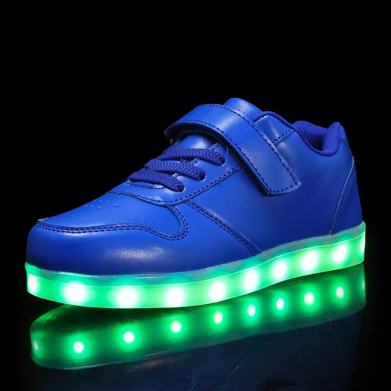 Children Led Shoes Glowing Sneakers Kid Backlight USB Light Up Shoes