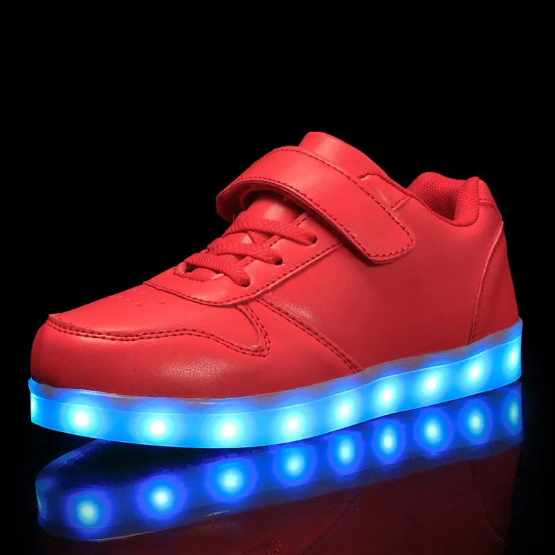 Children Led Shoes Glowing Sneakers Kid Backlight USB Light Up Shoes