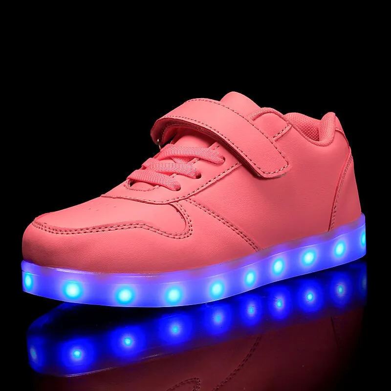 Children Led Shoes Glowing Sneakers Kid Backlight USB Light Up Shoes