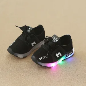 Children's sports shoes women light up
