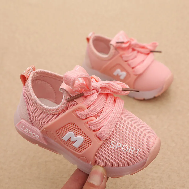 Children's sports shoes women light up