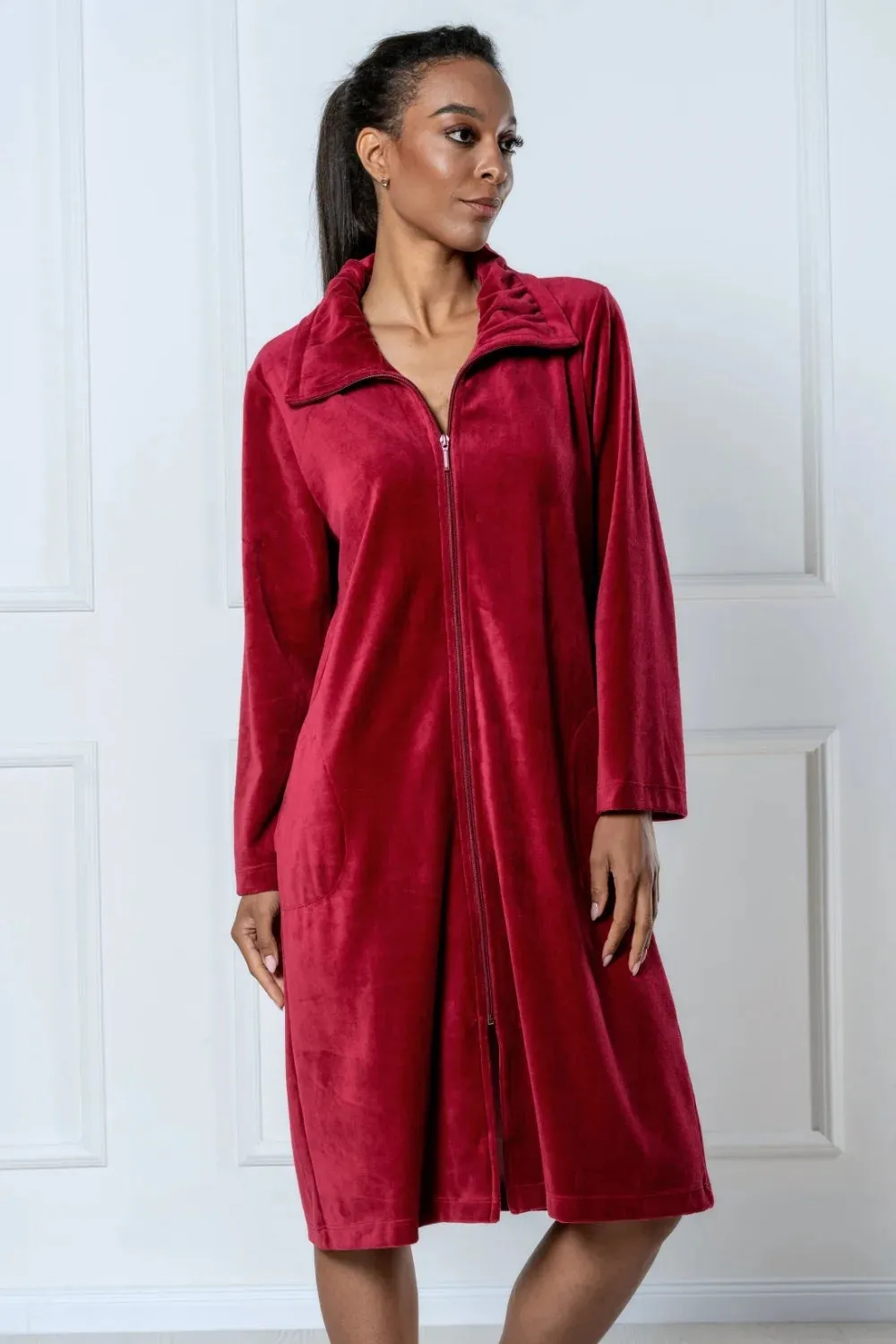 Classic Nicky Velour Women Zip Robe