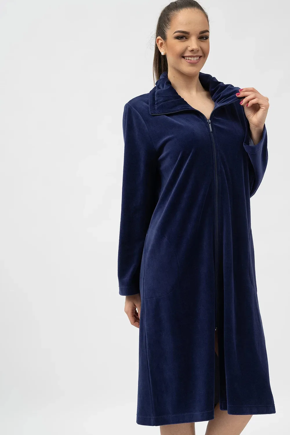 Classic Nicky Velour Women Zip Robe
