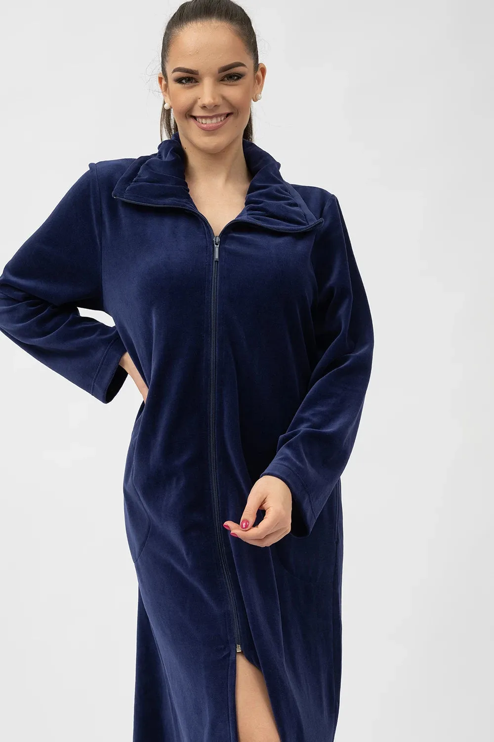 Classic Nicky Velour Women Zip Robe