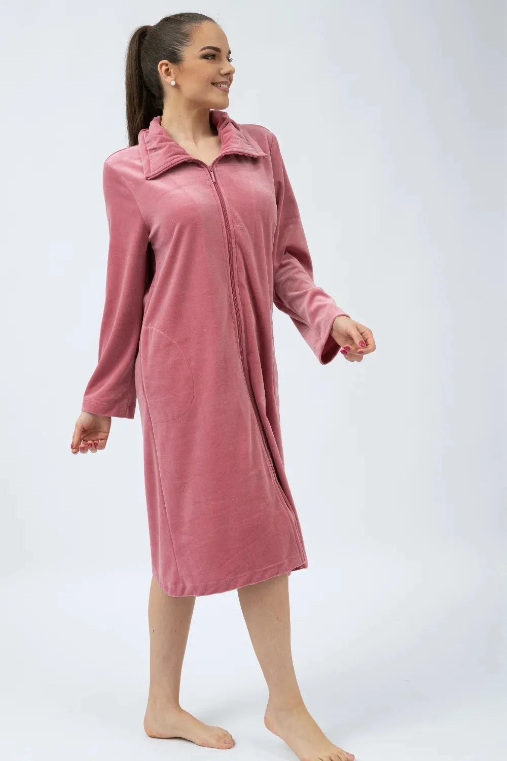 Classic Nicky Velour Women Zip Robe