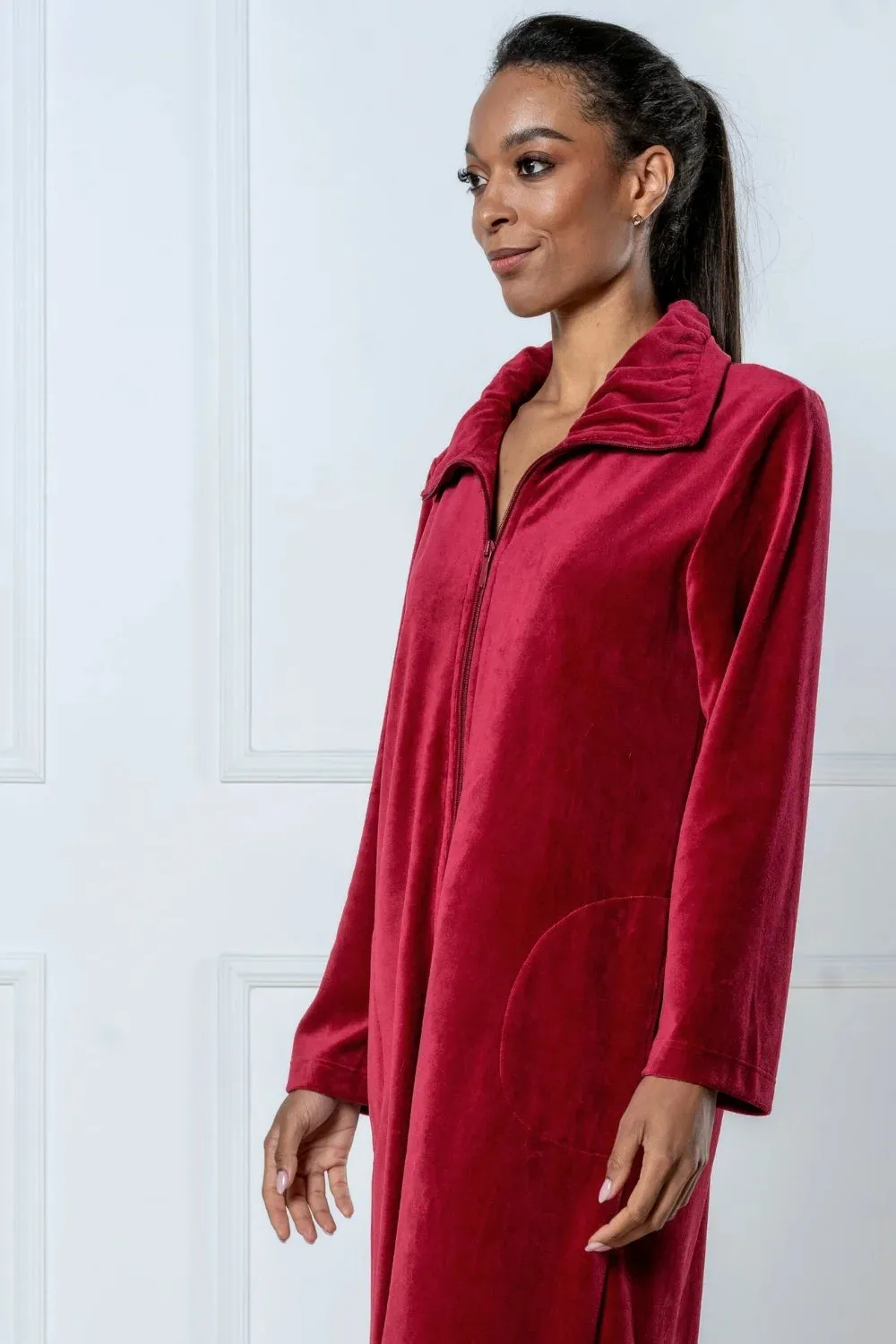 Classic Nicky Velour Women Zip Robe