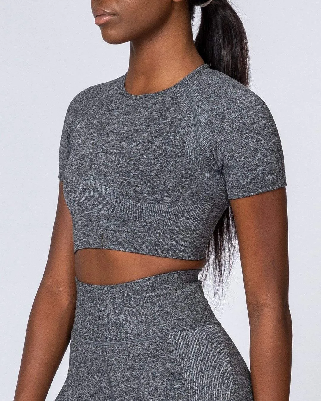 Classic Seamless Tee - Charcoal Marl
