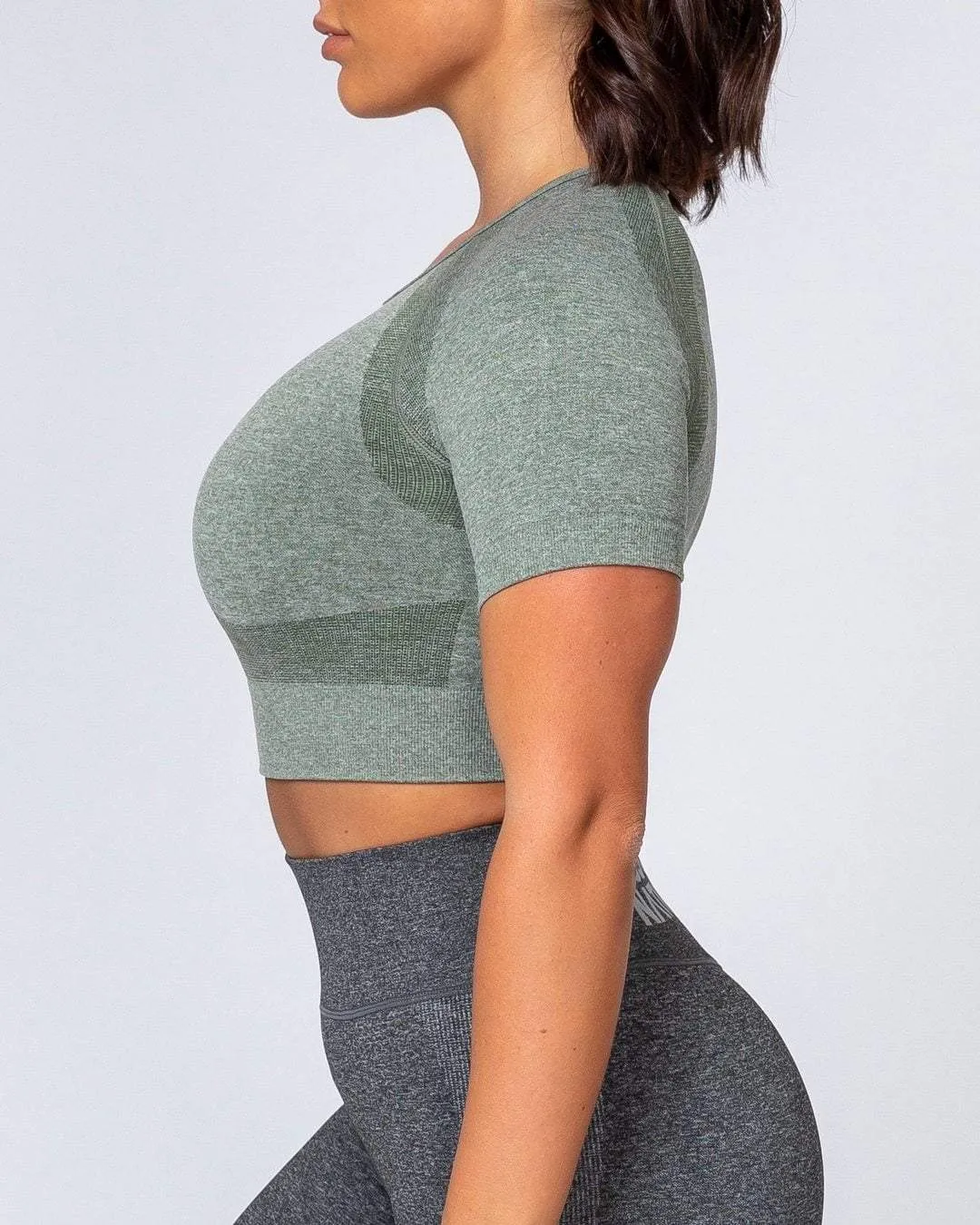 Classic Seamless Tee - Khaki Marl