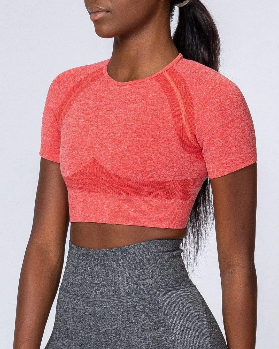 Classic Seamless Tee - Poppy Marl