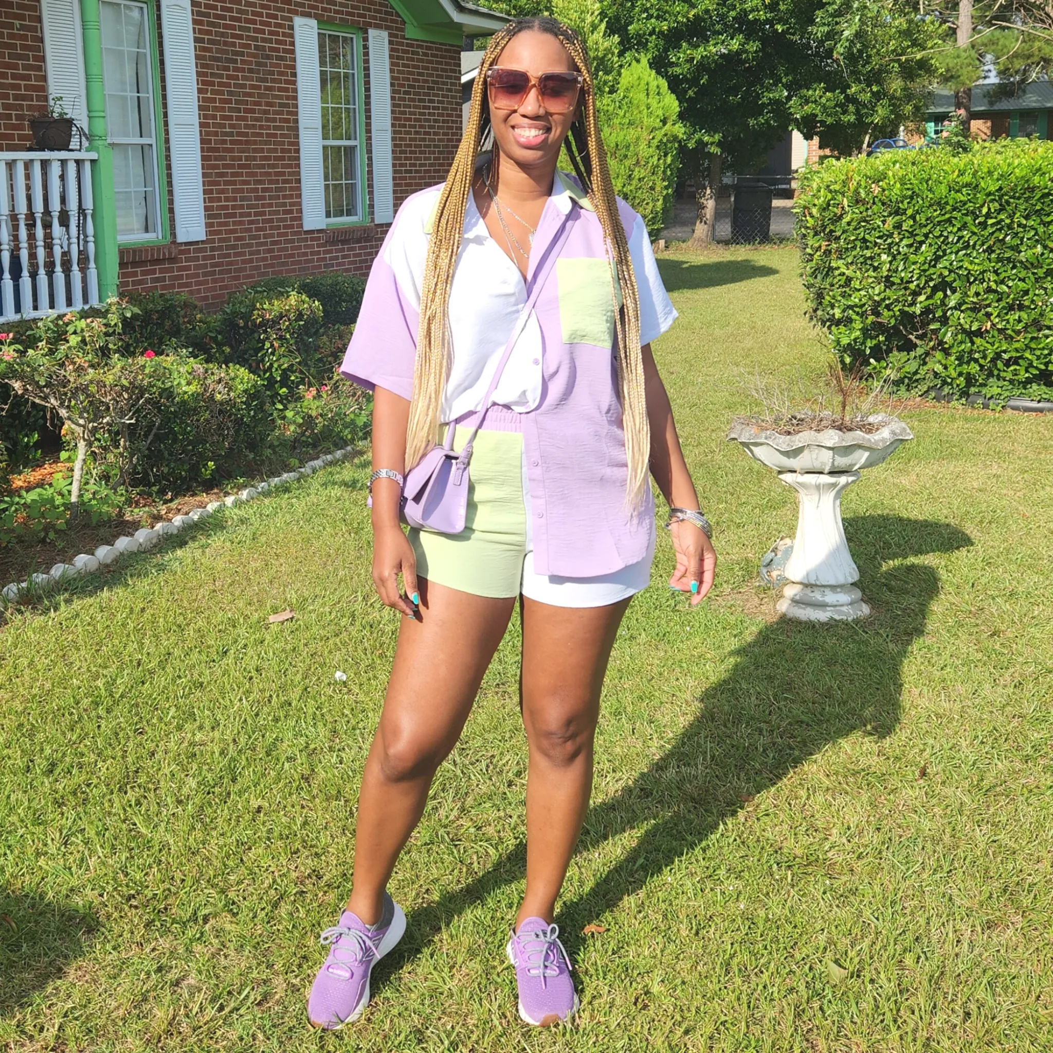 Color Me Badd | Button Down Top & Short Set