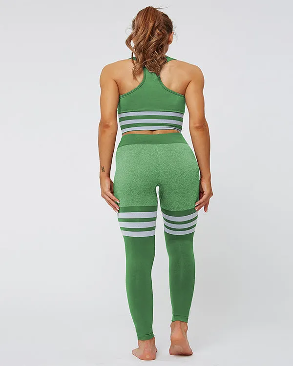 ColorBlock Sports Bras And High Waisted Leggings Gym Sets