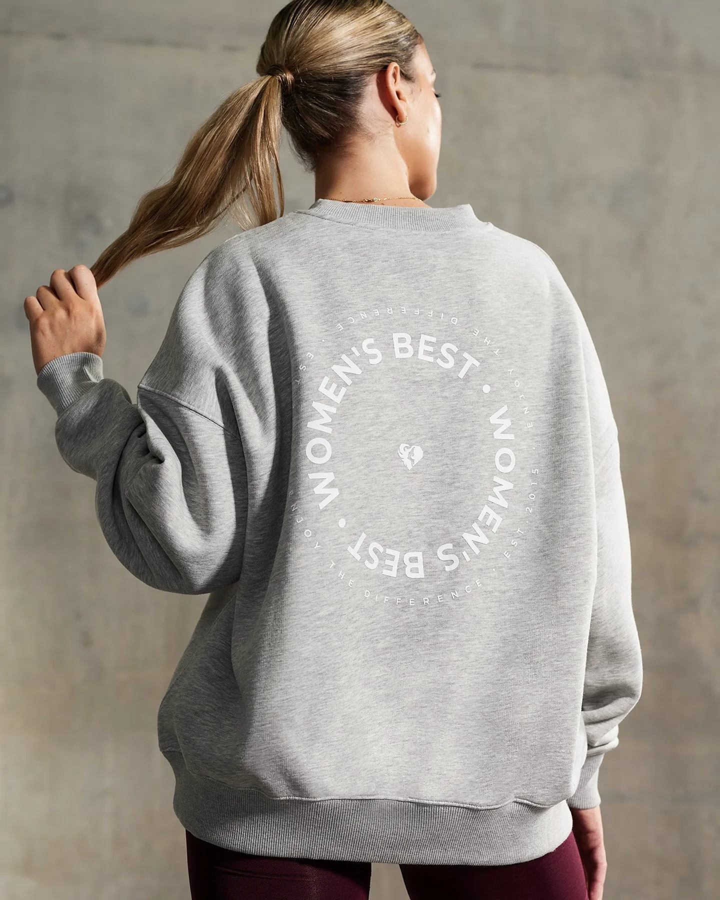 Comfort Oversized Crew Neck | Silver Grey Marl
